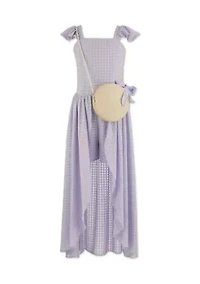 Girls 7-16 Windowpane Walkthrough Dress