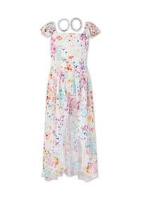Girls 7-16 Bright Floral Walkthru Dress