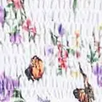 Girls 7-16 Butterfly Print Smocked Maxi Dress