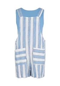 Girls 7-16 Striped Romper