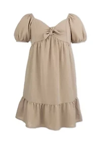 Girls 7-16 Knot Front Dress