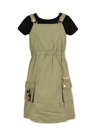 Girls 7-16 Cargo Jumper Dress