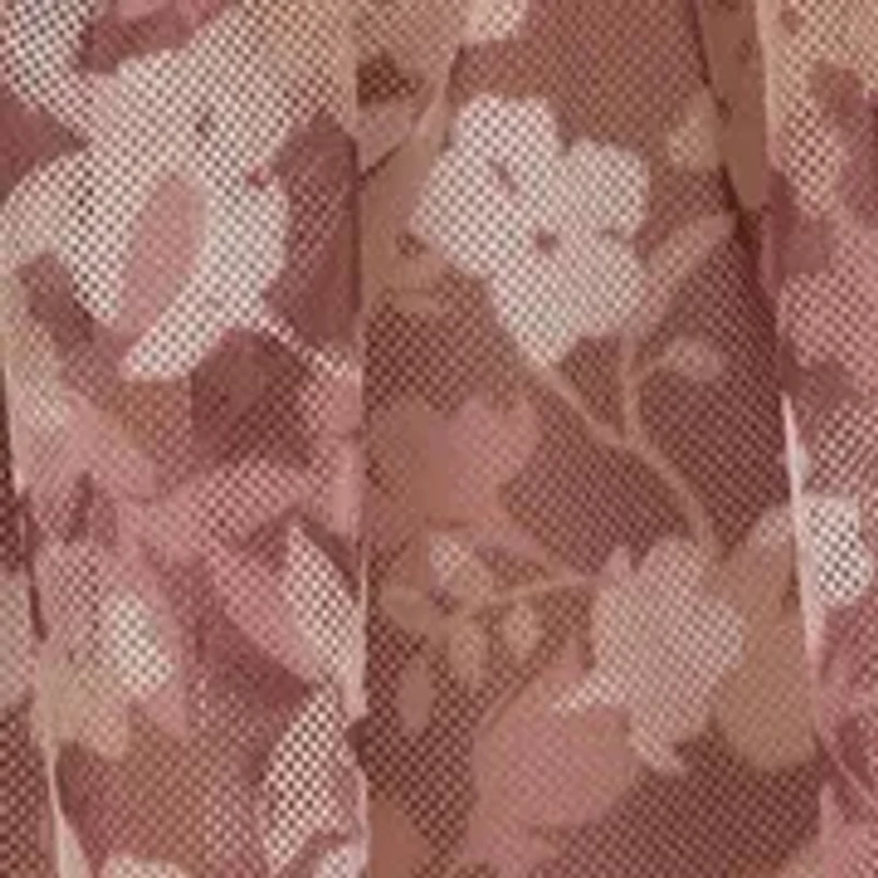 Girls 7-16 Floral Short Sleeve Mesh Dress