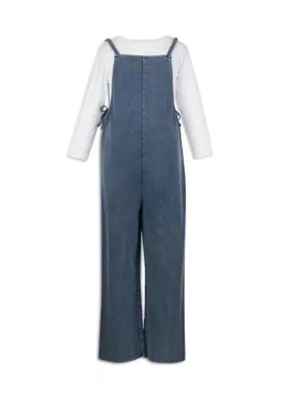 Girls 7-16 Jumpsuit with Long Sleeve T-Shirt