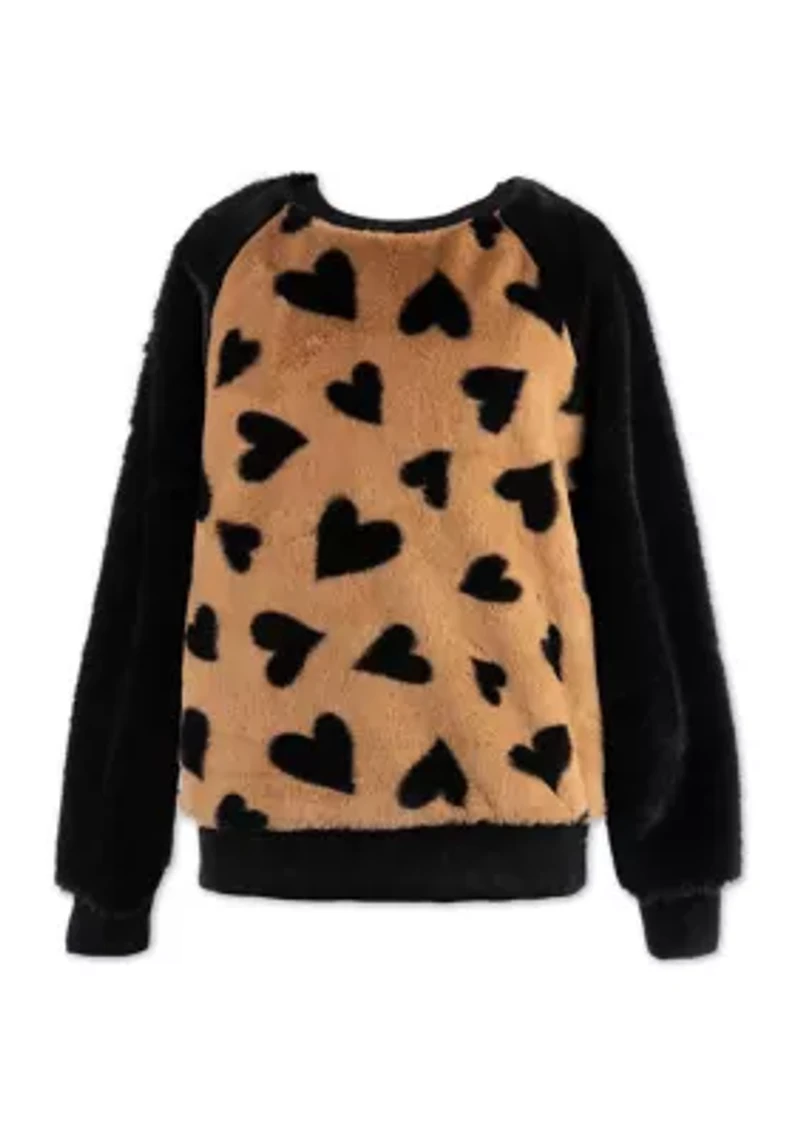 Girls 7-16 Heart Printed Top