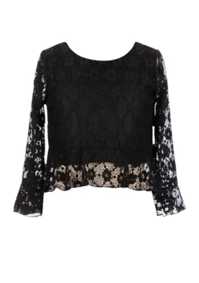Girls 7-16 Lace Top