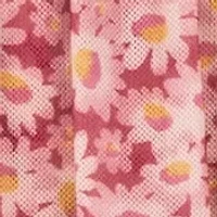 Girls 7-16 Floral Printed Mesh Tier Top