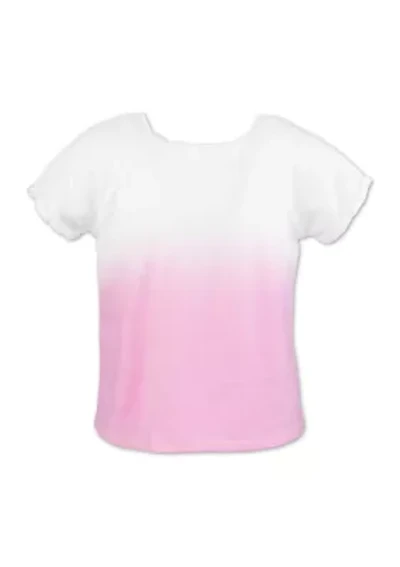 Girls 7-16 Ombré Round Neck Top