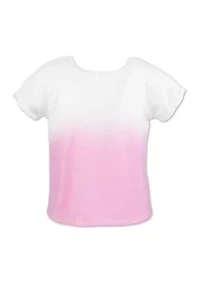 Girls 7-16 Ombré Round Neck Top