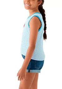 Girls 7-16 Striped Fruit Graphic Tank Top