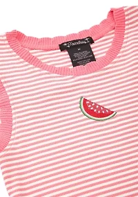 Girls 7-16 Striped Fruit Graphic Tank Top
