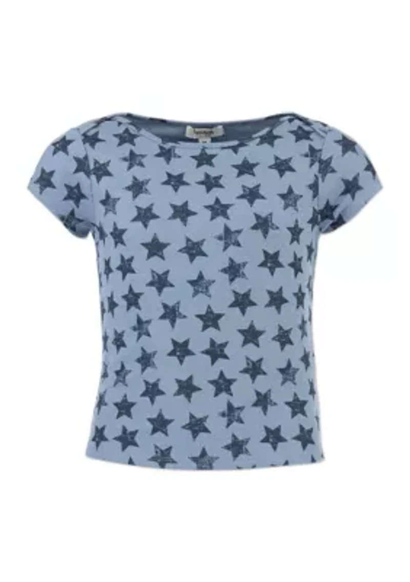 Girls 7-16 Allover Star T-Shirt