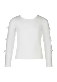 Girls 7-16 Long Sleeve Top with Bows