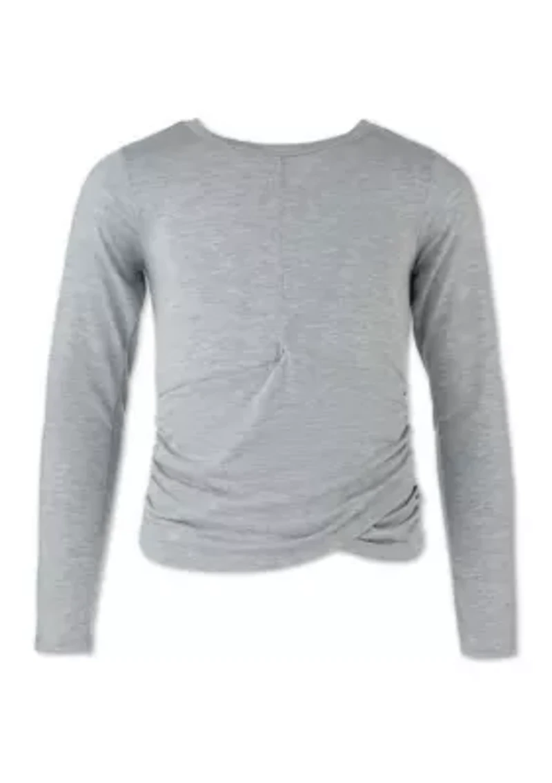 Girls 7-16 Long Sleeve Crew Neck Top