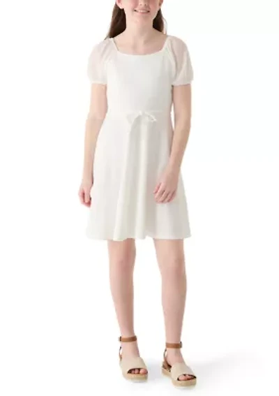 Girls 7-16 Illusion Sleeve Top