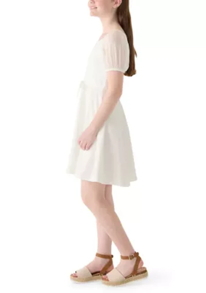 Girls 7-16 Illusion Sleeve Top