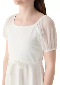 Girls 7-16 Illusion Sleeve Top