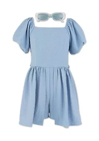 Girls 7-16 Floral Romper Dress