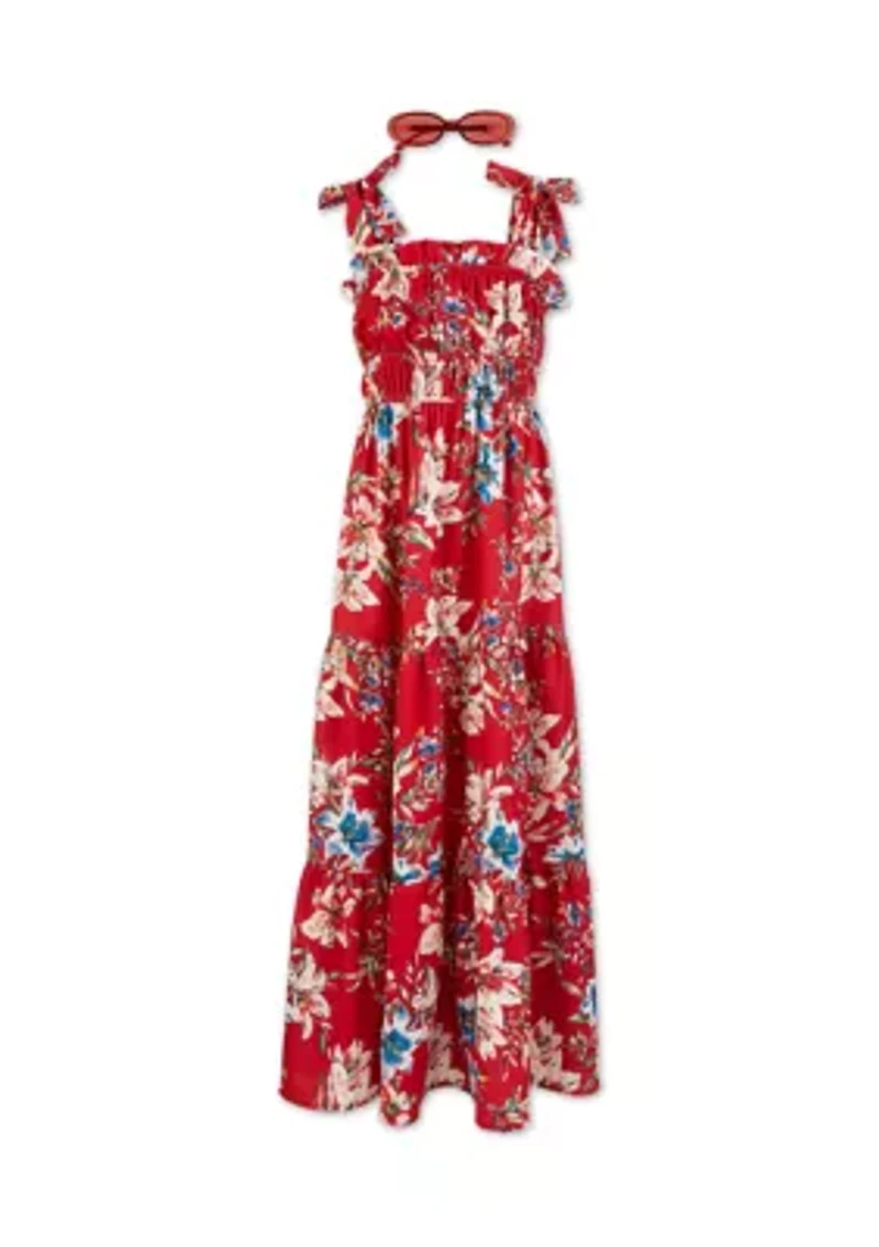 Girls 7-16 Floral Maxi Dress