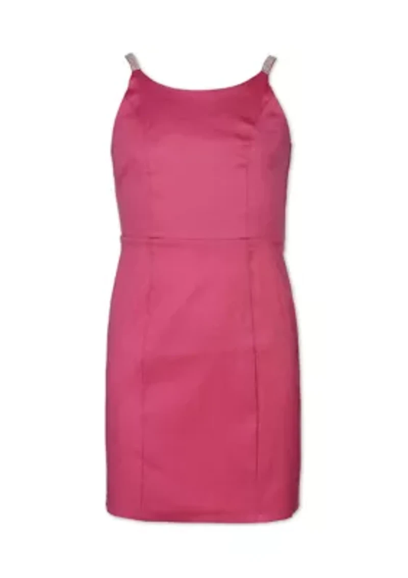 Girls 7-16 Rhinestone Trim Dress