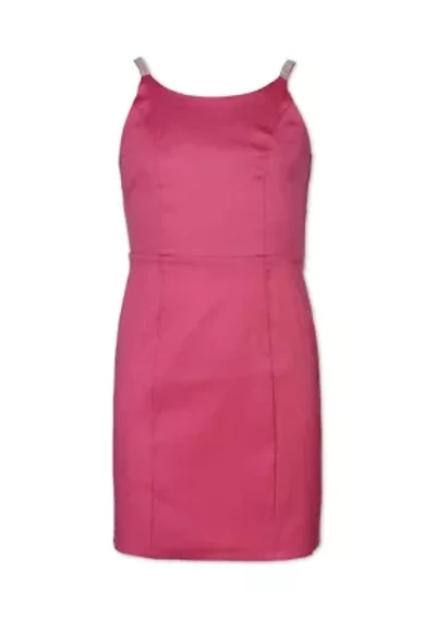 Girls 7-16 Rhinestone Trim Dress