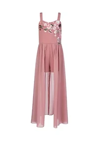 Girls 7-16 Mauve Embellished Walk Thru Dress