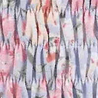 Girls 7-16 Peri Floral Smocked Bodice Dress with Headband