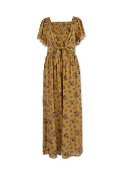 Girls 7-16 Tie Front Jumpsuit