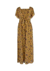 Girls 7-16 Tie Front Jumpsuit