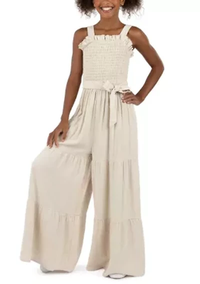 Girls 7-16 Smocked Tiered Jumper