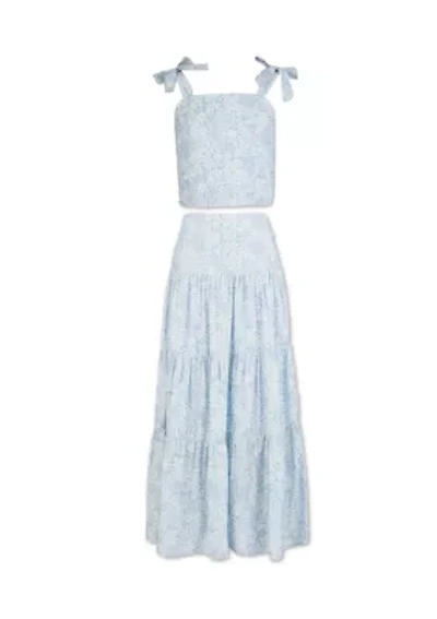 Girls 7-16 Peri Floral Skirt Set