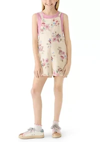 Girls 7-16 Floral Romper Set