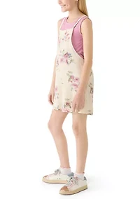 Girls 7-16 Floral Romper Set