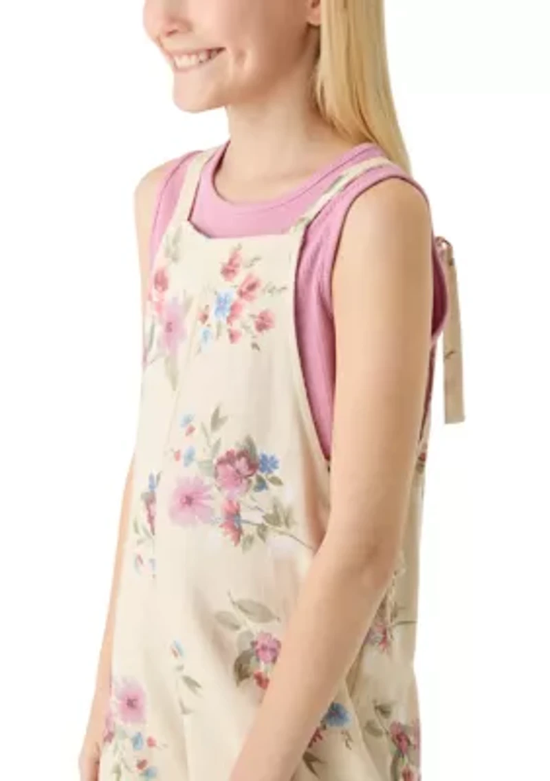 Girls 7-16 Floral Romper Set