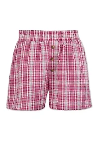 Girls 7-16 Pink Boxer Shorts