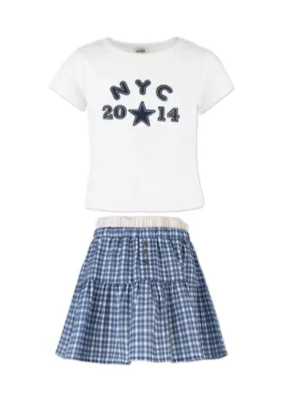 Girls 7-16 Varsity Skirt Set