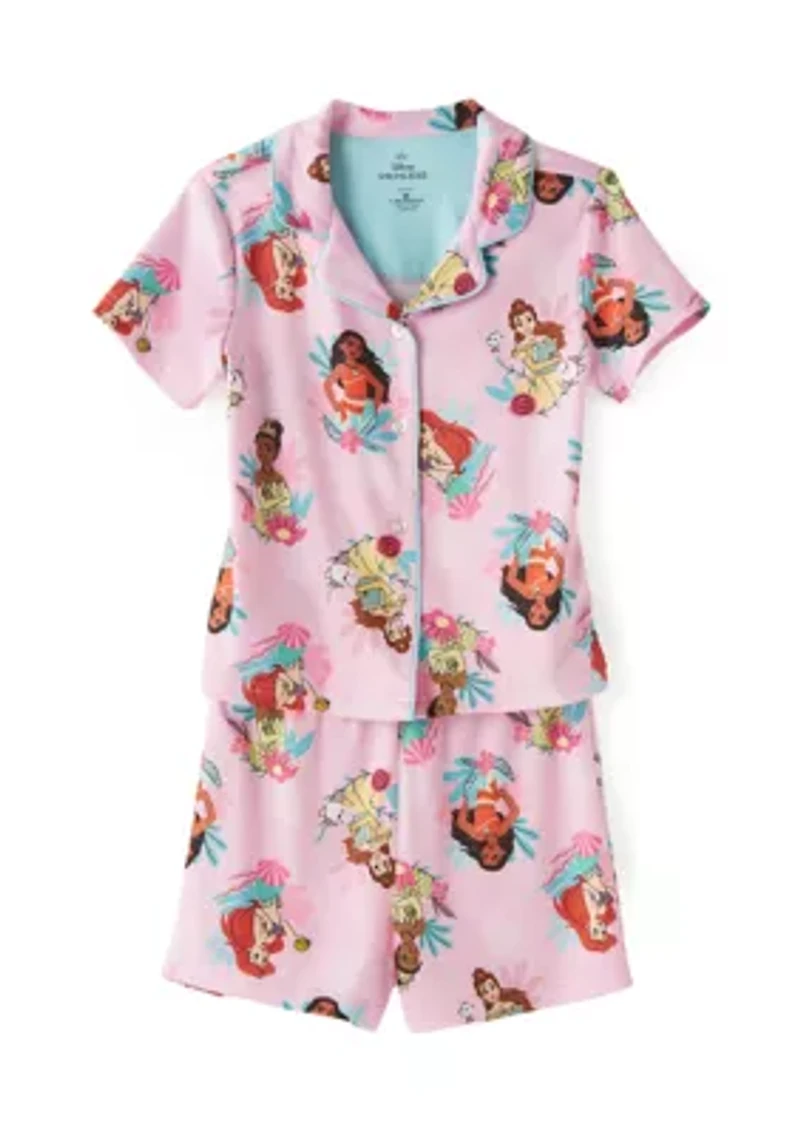 Girls 4-10 Royal Vacation Pajama Set