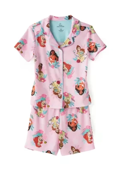 Girls 4-10 Royal Vacation Pajama Set