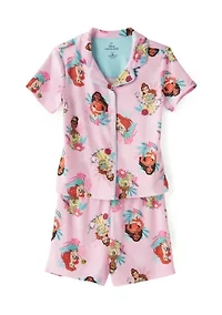 Girls 4-10 Royal Vacation Pajama Set