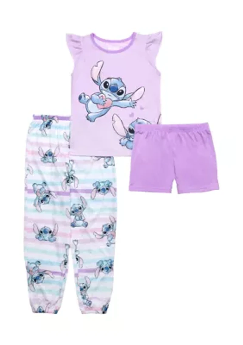 Girls 4-10 Stitch Pajama Set