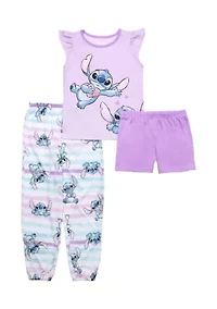 Girls 4-10 Stitch Pajama Set