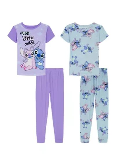 Girls 4-6 Stitch Pajama Sets