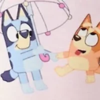 Girls 7-16 Bluey Playful Rainy Pajama Set
