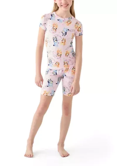 Girls 7-16 Bluey Playful Rainy Pajama Set