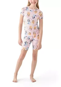Girls 7-16 Bluey Playful Rainy Pajama Set