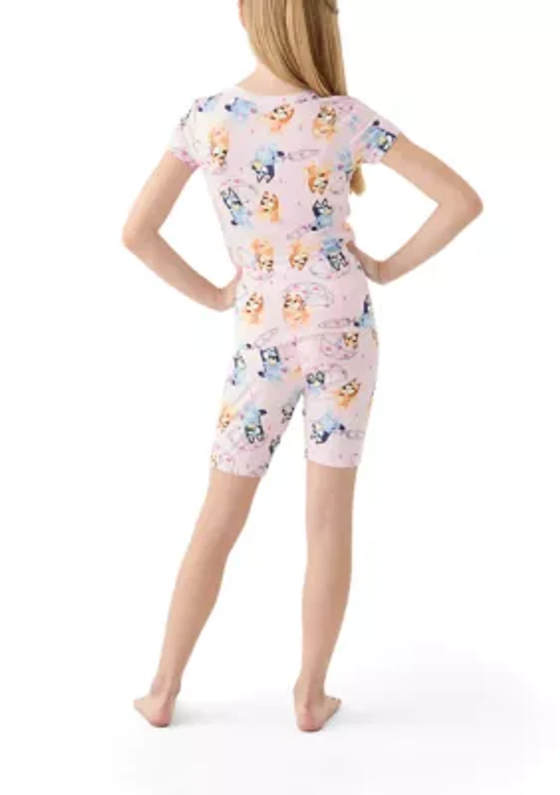 Girls 7-16 Bluey Playful Rainy Pajama Set