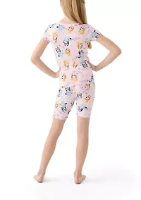 Girls 7-16 Bluey Playful Rainy Pajama Set