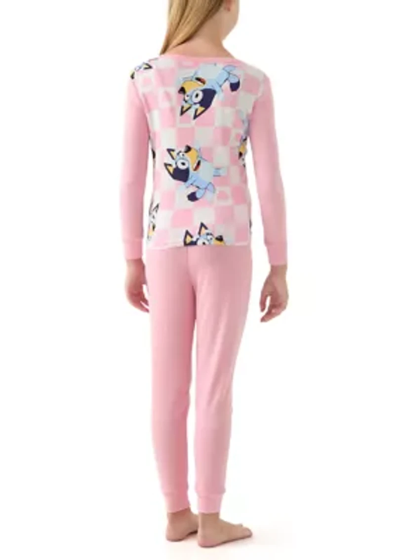Girls 7-16 Hi Bluey 4-Piece Pajama Set