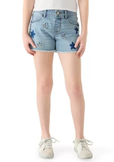 Girls 7-16 Star Applique Shorts