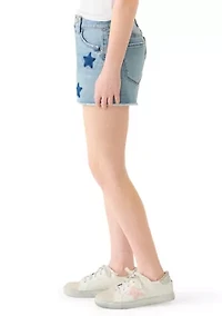 Girls 7-16 Star Applique Shorts